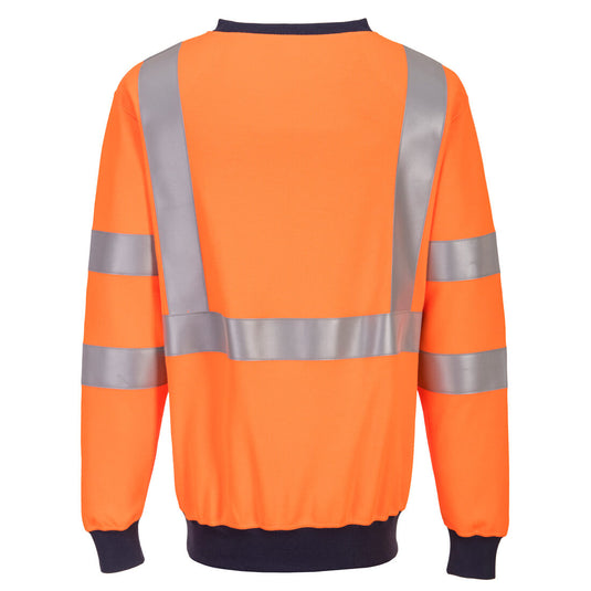 FR703 - Sweatshirt Modaflame HV, Orange, vue de dos 