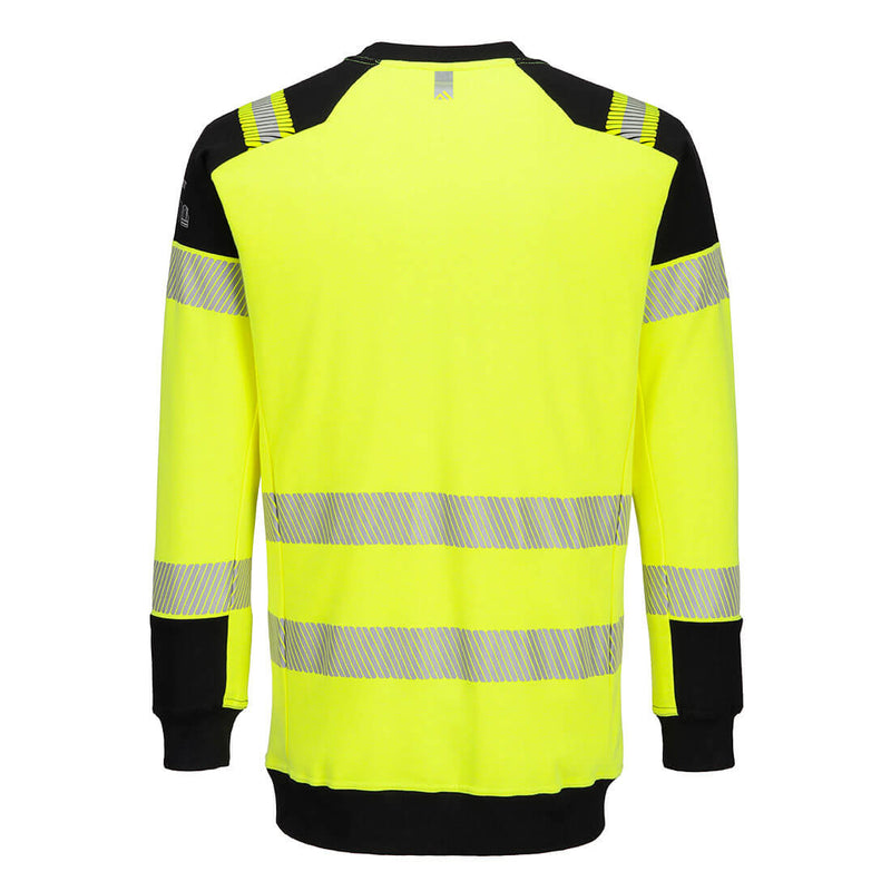 Chargez l'image dans la visionneuse de la galerie, FR707 - Sweat-shirt PW3 Modaflame HV FR, Jaune/Noir, vue de dos # Couleur_Jaune/Noir
