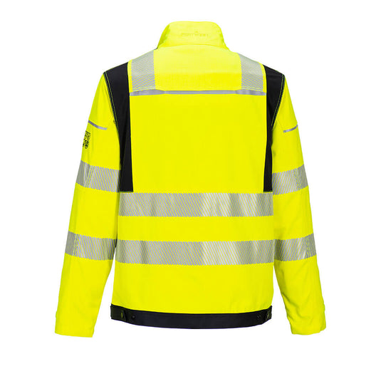 FR714 - Veste de travail Modaflame PW3 HV, Jaune/Noir, vue de dos 