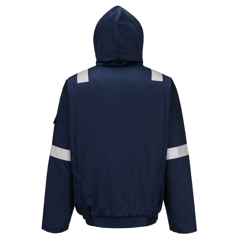 Chargez l'image dans la visionneuse de la galerie, FR731 - Bizflame Work+ FR Blouson bombers, Marine, vue de dos # Couleur_Marine
