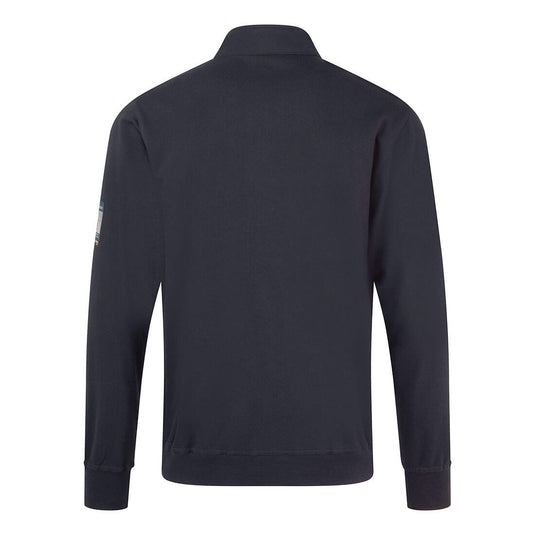 FR738 - Sweat zippé intégral Modaflame Knit FR, Marine, vue de dos 