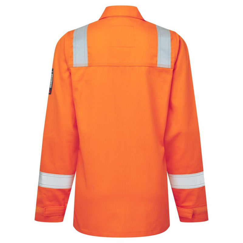 Chargez l'image dans la visionneuse de la galerie, FR740 - Veste femme Bizflame FR, Orange, vue de dos # Couleur_Orange
