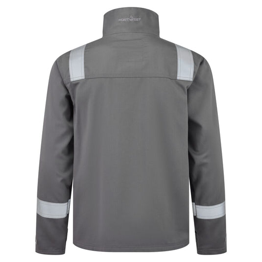 FR741 - Veste de travail Bizflame FR, Gris, vue de dos