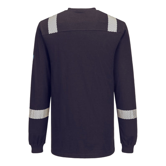FR751 - T-shirt manches longues WX3 Modaflame Knit FR, Marine, vue de dos