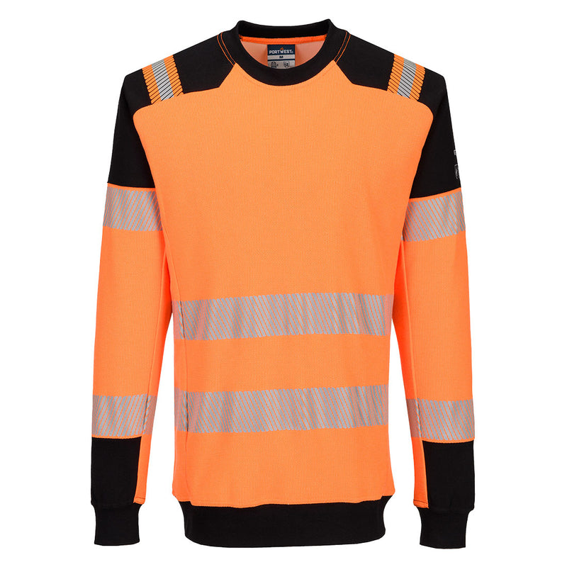 Chargez l'image dans la visionneuse de la galerie, FR755 - Sweatshirt PW3 Modaflame Knit HVO FR, Orange/Noir # Couleur_Orange/Noir
