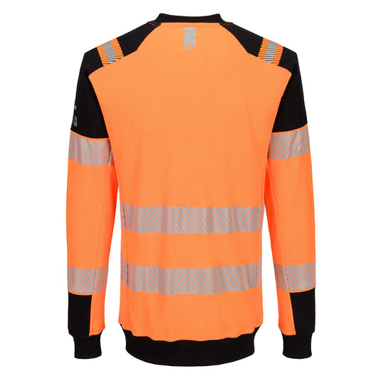 FR755 - Sweatshirt PW3 Modaflame Knit HVO FR, Orange/Noir, vue de dos 