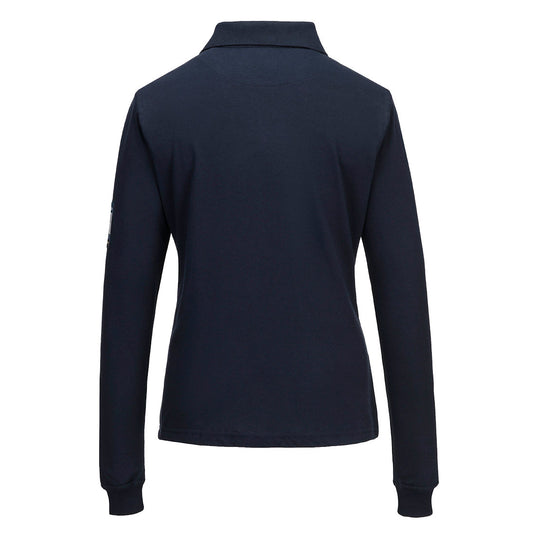 FR758 - Polo femme ML Modaflame FR, Marine, vue de dos 