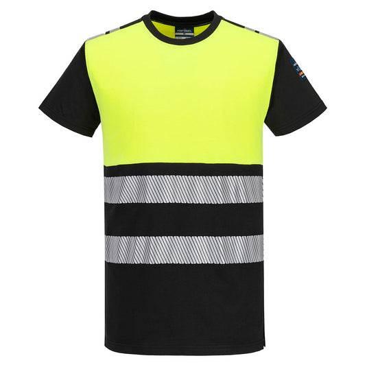FR775 - T-shirt mc PW3 Modaflame Knit HV Classe 1 FR, Jaune/Noir 