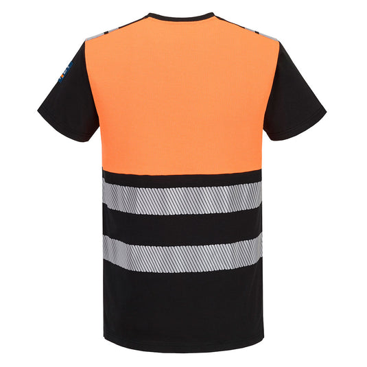 FR776 - T-shirt MC PW3 Modaflame HVO Classe 1 FR, Orange/Noir, vue de dos 
