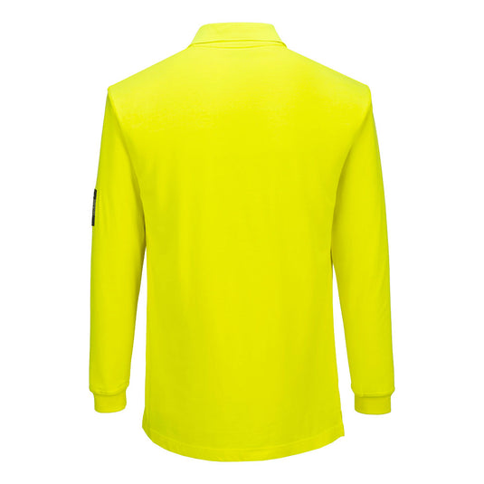 FR805 - Polo ML Modaflame FR, Jaune, vue de dos 
