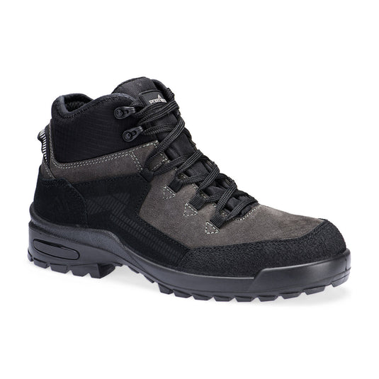 FT72 - Bottines en daim suédé acier S3L CI FO SR, Noir/Gris 
