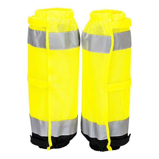 HV389 - Guêtres HV contrastées, Jaune/Noir, vue de dos 