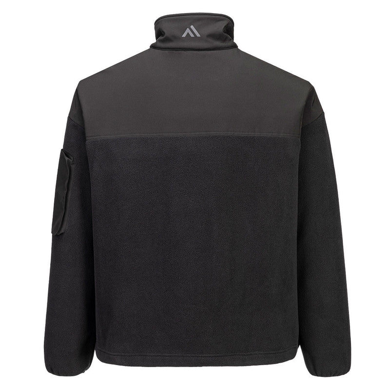 Chargez l'image dans la visionneuse de la galerie, KX378 - Polaire KX3 1/4 zip, Noir, vue de dos # Couleur_Noir
