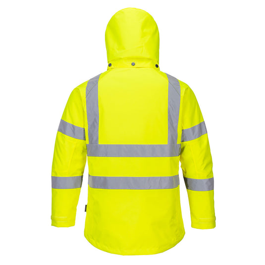 LW74 - Parka d'hiver haute visibilité pour Femme, Jaune, vue de dos