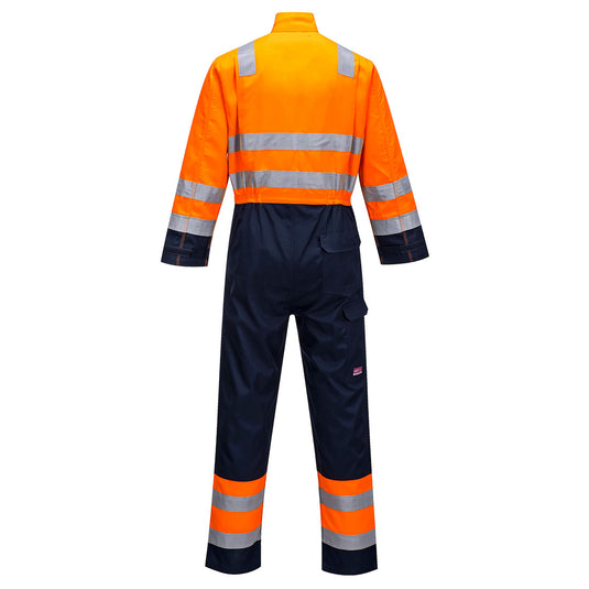 MV29 - Combinaison HV Modflame RIS Marine/Orange, Orange/Marine, vue de dos 