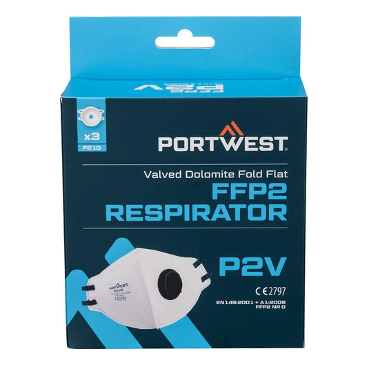 Masque FFP2 à soupape P210 Dolomite - protection respiratoire avec valve