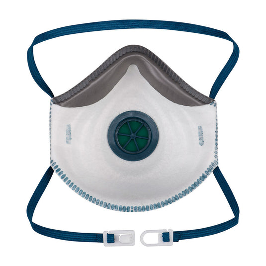 P271 - ERGONET FFP2 masque respiratoire à valve (Pk10), Blanc, vue de dos 