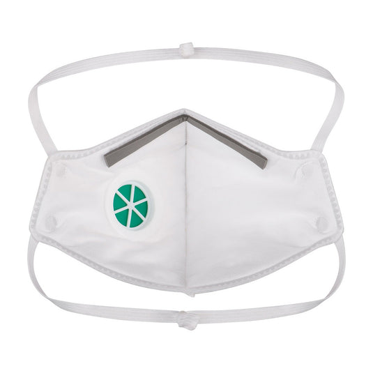 P310 - Masque pliable FFP3 à soupape Dolomite (3 pcs), Blanc, vue de dos 