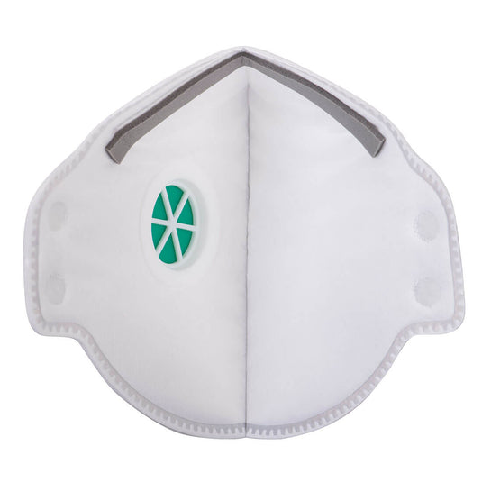 P351 - Masque FFP3 pliable à Valve DOLOMITE (20 pcs), Blanc, vue de dos 