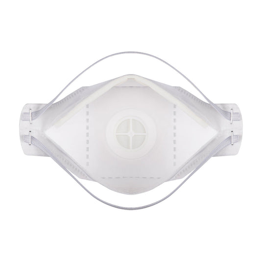 P391 - Masque EAGLE pliable FFP3 Dolomite avec valve (Pk10), Blanc, vue de dos 