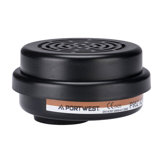 P952 - A2P3 Filtre combiné à baïonnette (Pk4), Noir, vue de dos 