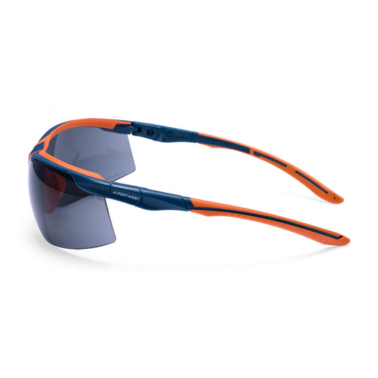 PS13 - Lunettes de protection MEGA KN (anti-rayures et anti-buées), Fumé, vue de dos