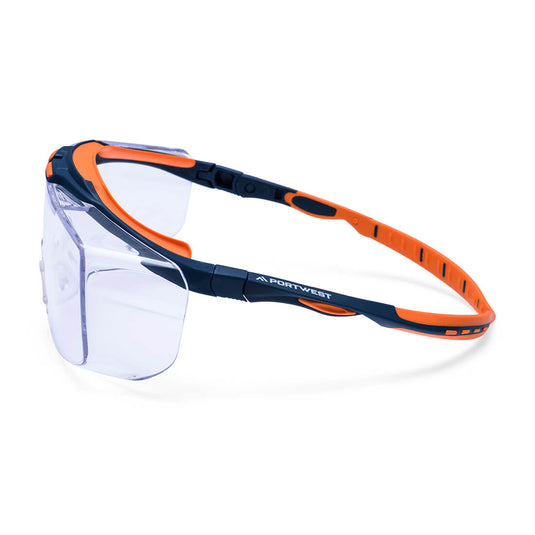 PS24 - Lunette de sécurité Peak OTG (anti-rayures et anti-buées), Incolore, vue de dos 