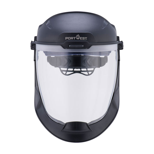 PS98 - Visière arc classe 1 avec support frontal, Incolore 