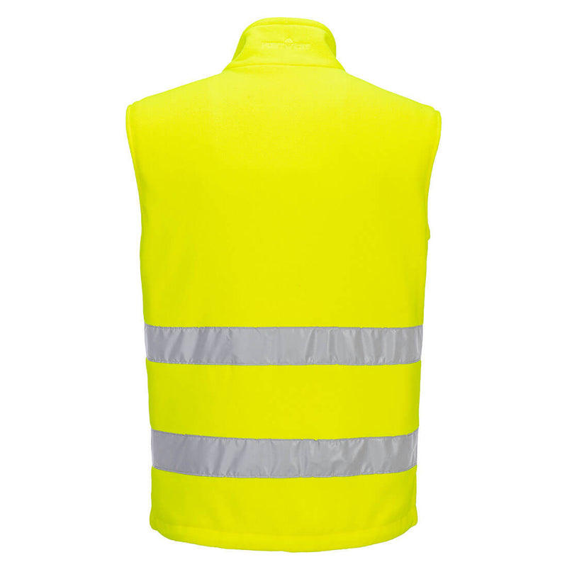 Chargez l'image dans la visionneuse de la galerie, PW231 - Gilet sans Manches Polaire Haute-Visibilité PW2, Jaune/Noir, vue de dos # Couleur_Jaune/Noir

