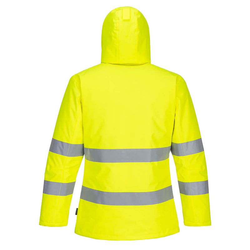Chargez l'image dans la visionneuse de la galerie, PW261 - Parka d'hiver haute visibilité PW2, Jaune/Noir, vue de dos # Couleur_Jaune/Noir

