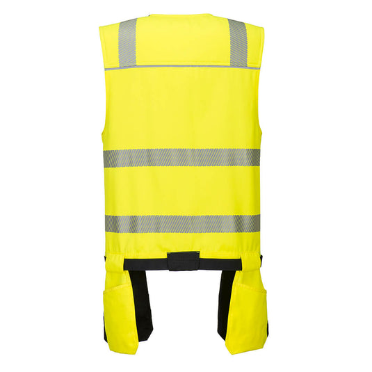 PW308 - Gilet à outils PW3 classe 1, Jaune/Noir, vue de dos 
