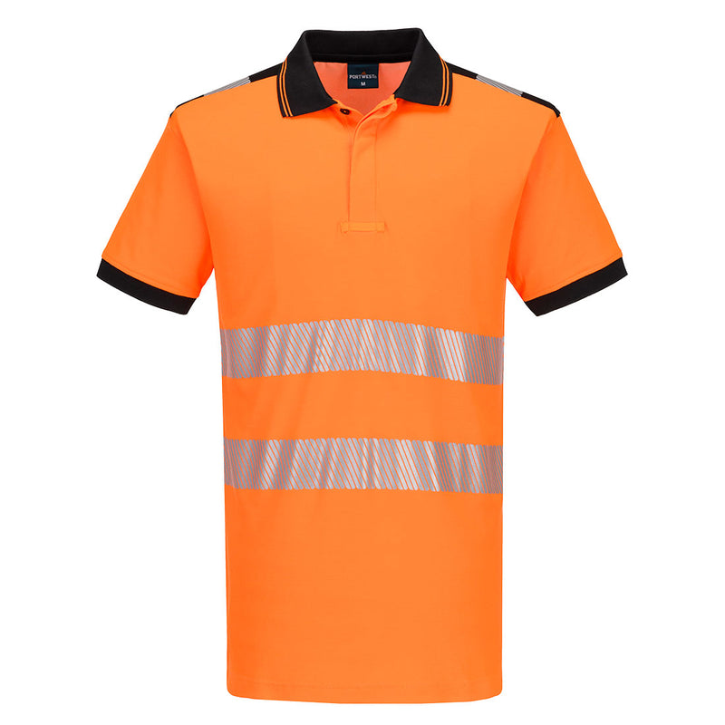 Chargez l'image dans la visionneuse de la galerie, PW317 - Polo Haute Visibilité PW3 Cotton Comfort Manches Courtes, Orange/Noir # Couleur_Orange/Noir
