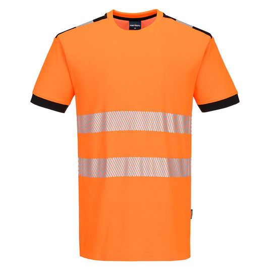 PW318 - T-Shirt PW3 HV MC Cotton Comfort, Orange/Noir 