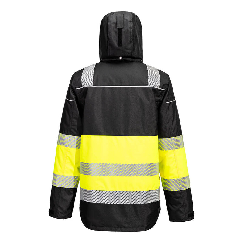 Chargez l'image dans la visionneuse de la galerie, PW364 - Parka PW3 HV Classe 1, Jaune/Noir, vue de dos # Couleur_Jaune/Noir
