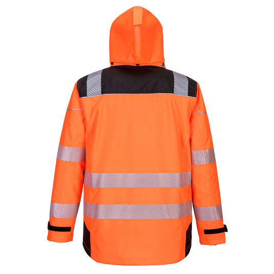 PW365 - Parka PW3 3-en-1 haute visibilité, Orange/Noir, vue de dos