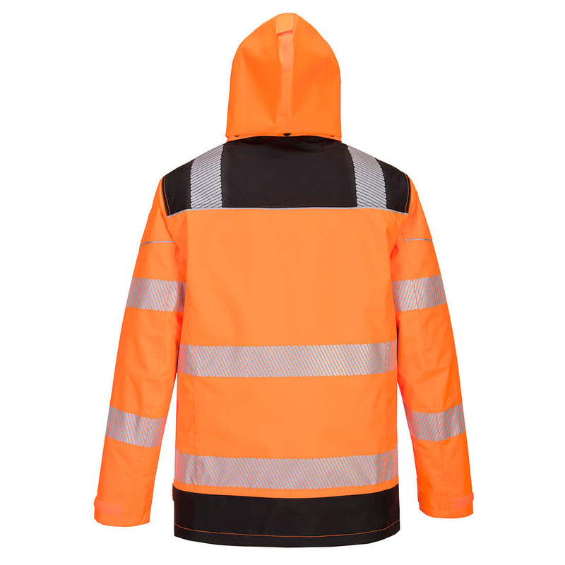 Chargez l'image dans la visionneuse de la galerie, PW367 - Parka PW3 Hi-Vis 5-en-1, Orange/Noir, vue de dos # Couleur_Orange/Noir
