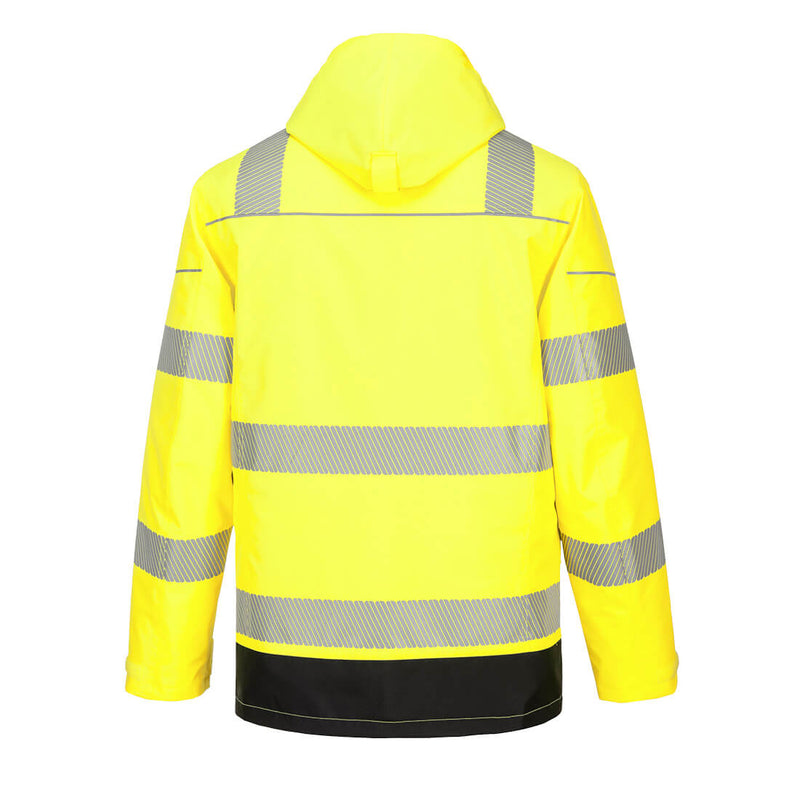Chargez l'image dans la visionneuse de la galerie, PW367 - Parka PW3 Hi-Vis 5-en-1, Jaune/Noir, vue de dos # Couleur_Jaune/Noir
