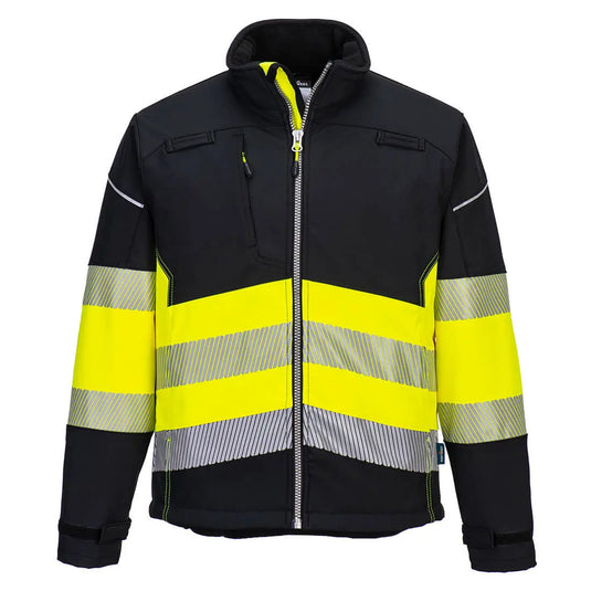 PW375 - Veste Softshell PW3 Haute Visibilité Classe 1 Epi-Protect