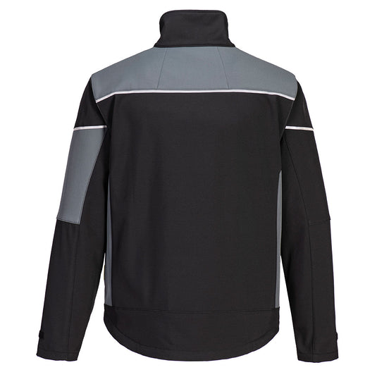 PW378 - VESTE SOFTSHELL PW3 (3L), Noir/ Zoom Gris, vue de dos 