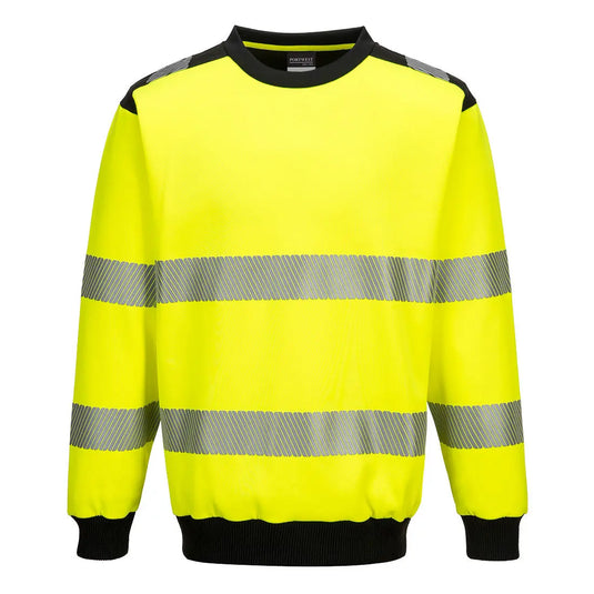 Sweat haute visibilité col rond PW379 - protection signalisation chantier