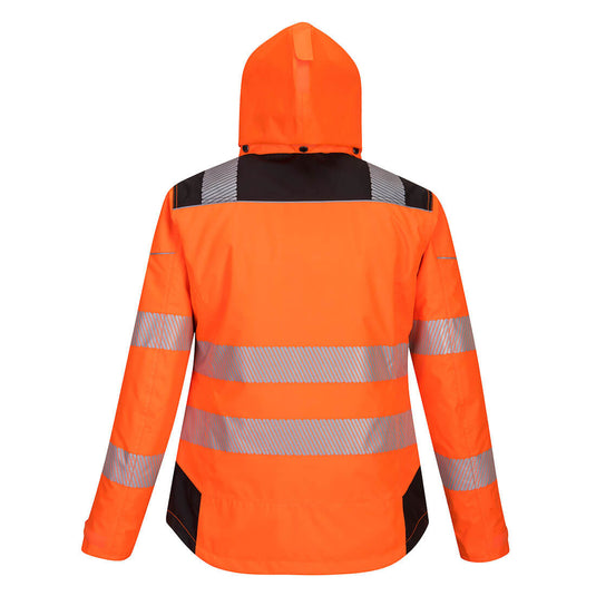PW382 - Parka d'hiver PW3 pour Femmes, Orange/Noir, vue de dos