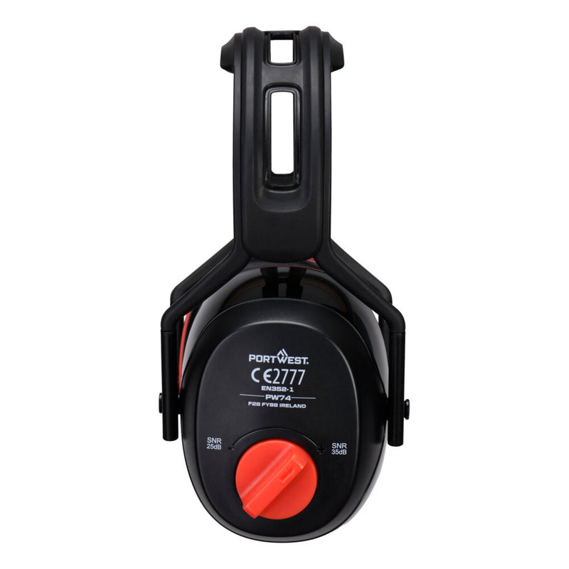 Chargez l'image dans la visionneuse de la galerie, PW74 - Casque anti-bruit à double SNR (25dB/35dB), Noir, vue de dos # Couleur_Noir
