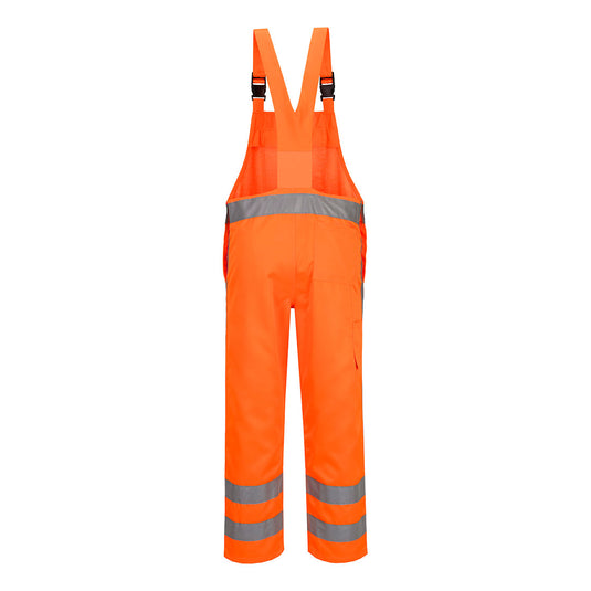 R441 - Salopette à bretelles Haute Visibilité RWS, Orange, vue de dos 