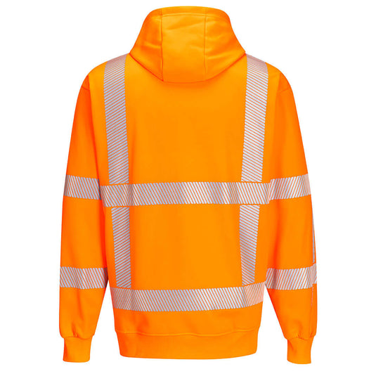 R477 - Sweat à capuche RWS, Orange, vue de dos 