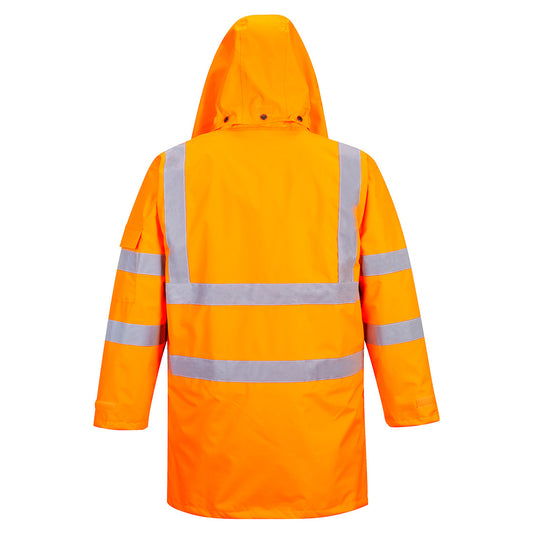 RT27 - Parka Hi-Vis 7-en-1, Orange, vue de dos 