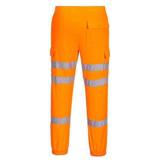 RT48 - Pantalon Jogging Haute Visibilité, Orange, vue de dos 