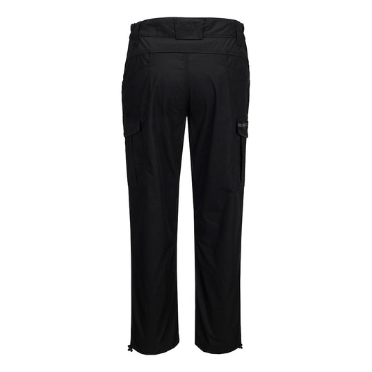 S227 - Pantalon cargo ripstop, Noir, vue de dos 