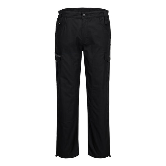 S227 - Pantalon cargo ripstop, Noir Short