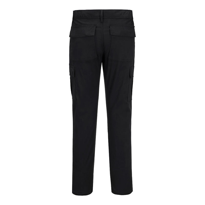 Chargez l'image dans la visionneuse de la galerie, S231 - Pantalon de travail Slim Stretch, Noir, vue de dos # Couleur_Noir
