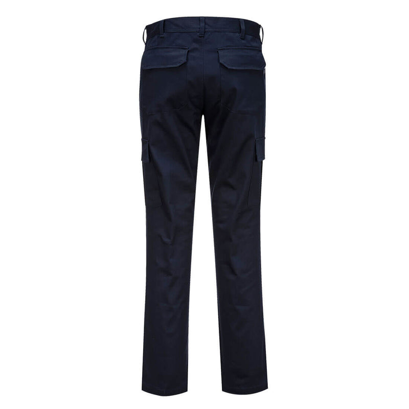 Chargez l'image dans la visionneuse de la galerie, S231 - Pantalon de travail Slim Stretch, Marine Short, vue de dos # Couleur_Marine Short
